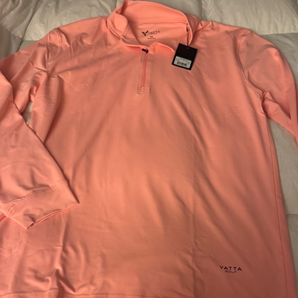 Yatta Golf Pink Quarter-Zip Pullover